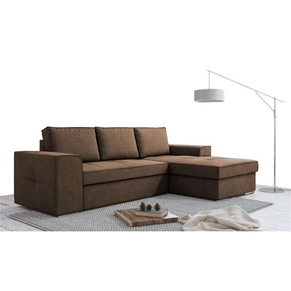 ΓΩΝΙΑΚΟΣ ΚΑΝΑΠΕΣ CORFU ΔΕΞΙΑ ΚΑΦΕ 270Χ163X88 εκ.