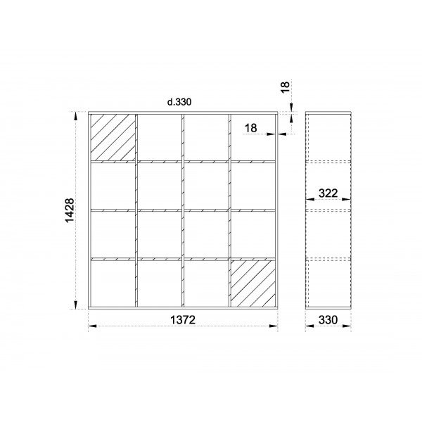 ΒΙΒΛΙΟΘΗΚΗ CITY 6228 SONOMA/ΛΕΥΚΟ 137X33X143 εκ.