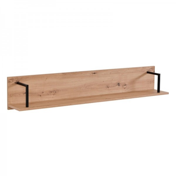 ΡΑΦΙ ΤΟΙΧΟΥ SARDINIA ZP ARTISAN OAK/ΜΑΥΡΟ 137,6X21X24 εκ.