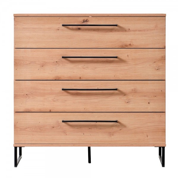 ΣΥΡΤΑΡΙΕΡΑ SARDINIA 4F ARTISAN OAK/ΜΑΥΡΟ 91,5X42X95 εκ.
