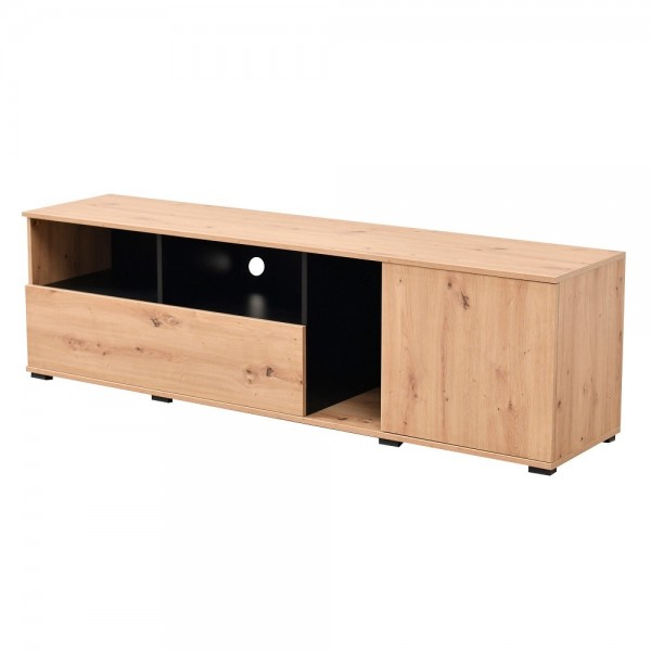 ΕΠΙΠΛΟ ΤΗΛΕΟΡΑΣΗΣ CORDOBA ARTISAN OAK/ΜΑΥΡΟ 174X40X50,5 εκ.