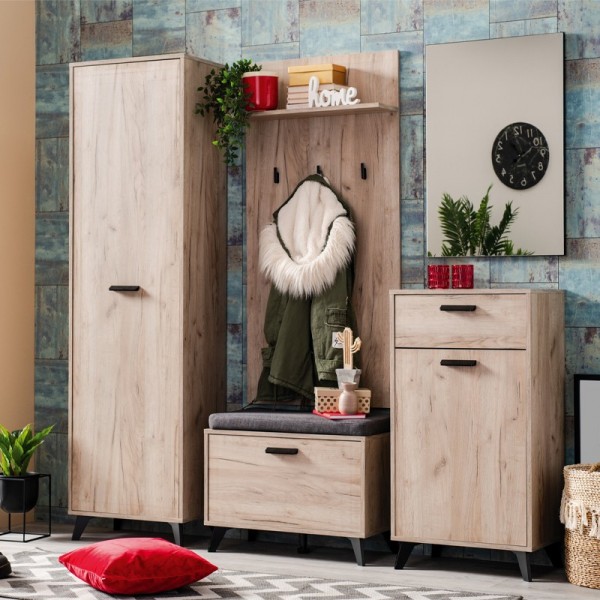 ΈΠΙΠΛΟ ΧΩΛ UMBRIA P1 GREY OAK 53,5X35X192 εκ.