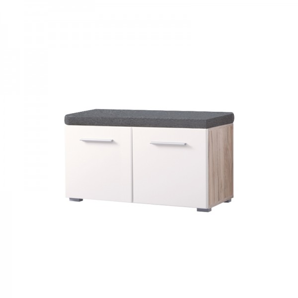 ΈΠΙΠΛΟ ΧΩΛ BENY KOM GREY OAK/ΛΕΥΚΗ ΛΑΚΑ 79Χ35Χ45 εκ.