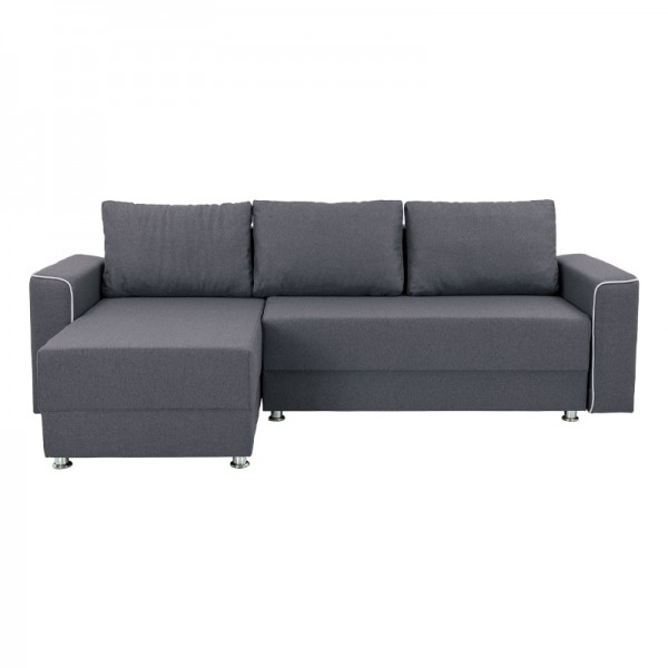 ΓΩΝΙΑΚΟΣ ΚΑΝΑΠΕΣ LETTO ΓΚΡΙ 250*155*90