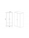 ΝΤΟΥΛΑΠΑ CITY 1001 SONOMA ARVEN/ΑΣΠΡΟ GLOSS 80Χ52,5Χ191 εκ.