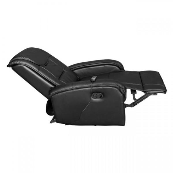 ΠΟΛΥΘΡΟΝΑ ROCCA RELAX ΜΕ ΜΗΧΑΝΙΣΜΟ MASSAGE PU ΜΑΥΡΟ 80x96x97 εκ.