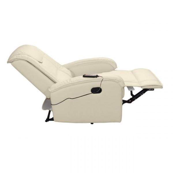 ΠΟΛΥΘΡΟΝΑ ROCCA RELAX ΜΕ ΜΗΧΑΝΙΣΜΟ MASSAGE PU ΕΚΡΟΥ 80x96x97 εκ.