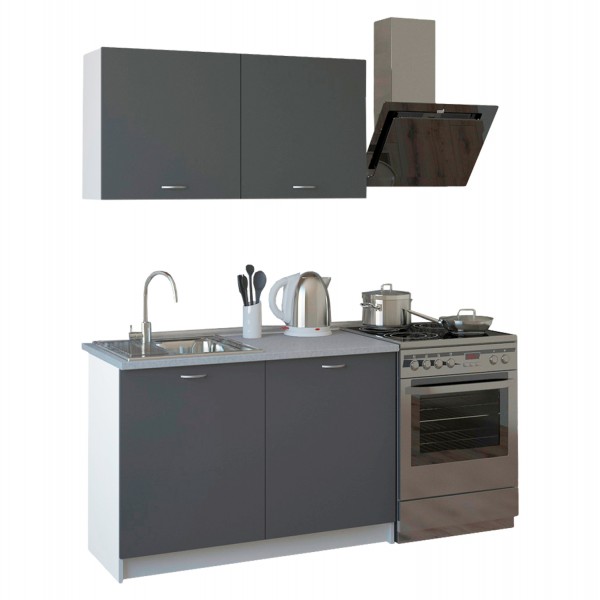 ΣΥΝΘΕΣΗ ΚΟΥΖΙΝΑΣ BLAINE 120 ID2439.10 ΜΕΛΑΜΙΝΗ ΓΚΡΙ 120x46-29,2εκ.