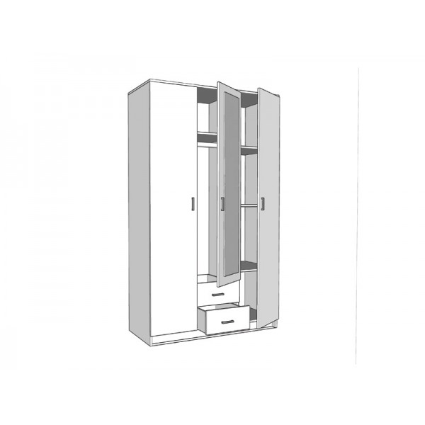 ΝΤΟΥΛΑΠΑ 3ΦΥΛΛΗ HANA 3K2FO GREY OAK 120Χ52Χ205 ΕΚ.