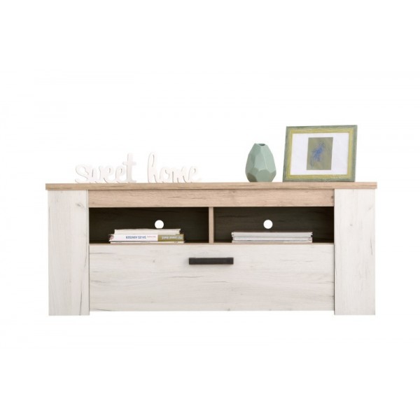 ΕΠΙΠΛΟ TV KENT 120 GREY OAK/WHITE OAK 122,5Χ43,5Χ49,5 εκ.